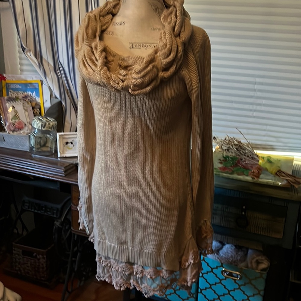 Boutique long cowl neck sweater